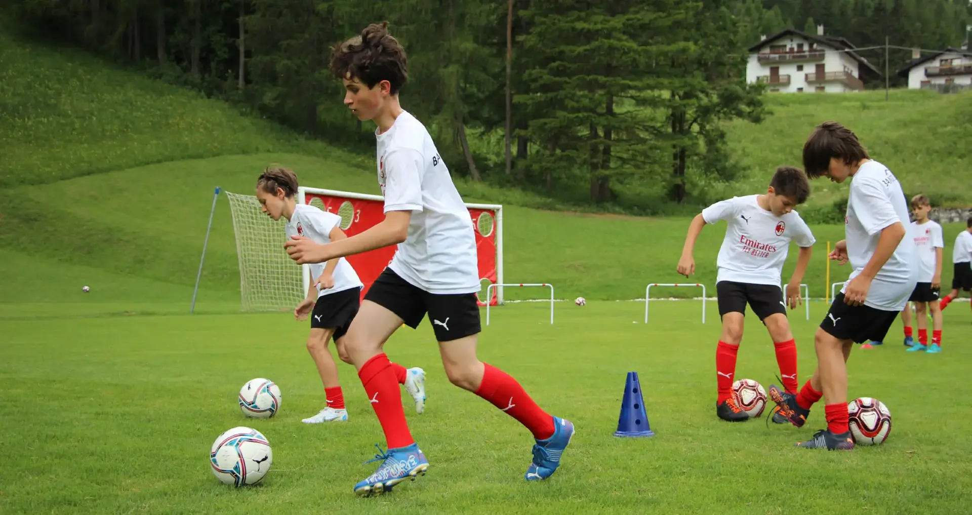 Soccer training in the AC Milan Academy Camp on Demand