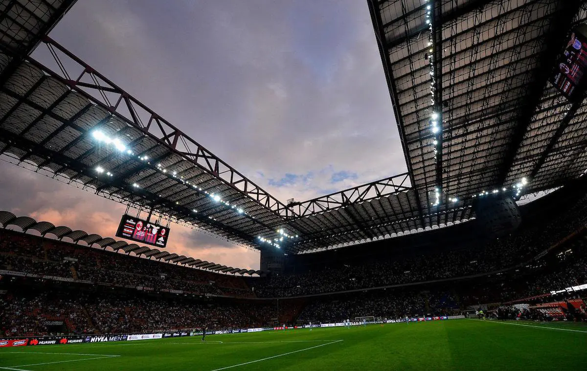 Meazza Stadium of the AC Milan in San Siro