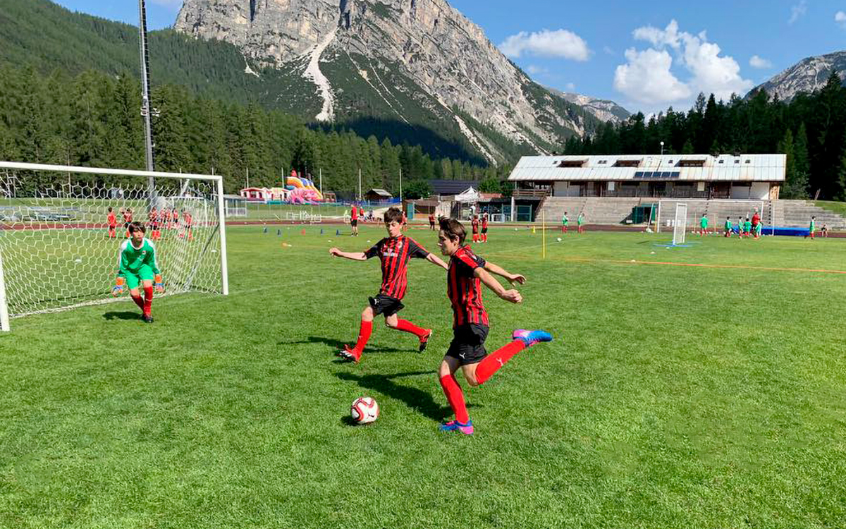 AC Milan young players during a soccer matches